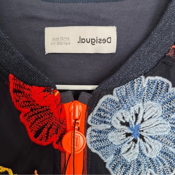 DESIGUAL BLUE FLORAL BOMBER - Picture 5 of 16
